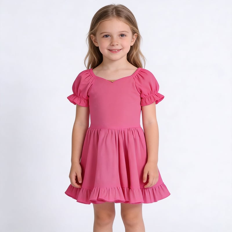 Kids Girl Sports Activewear Dress Set with Unique Design