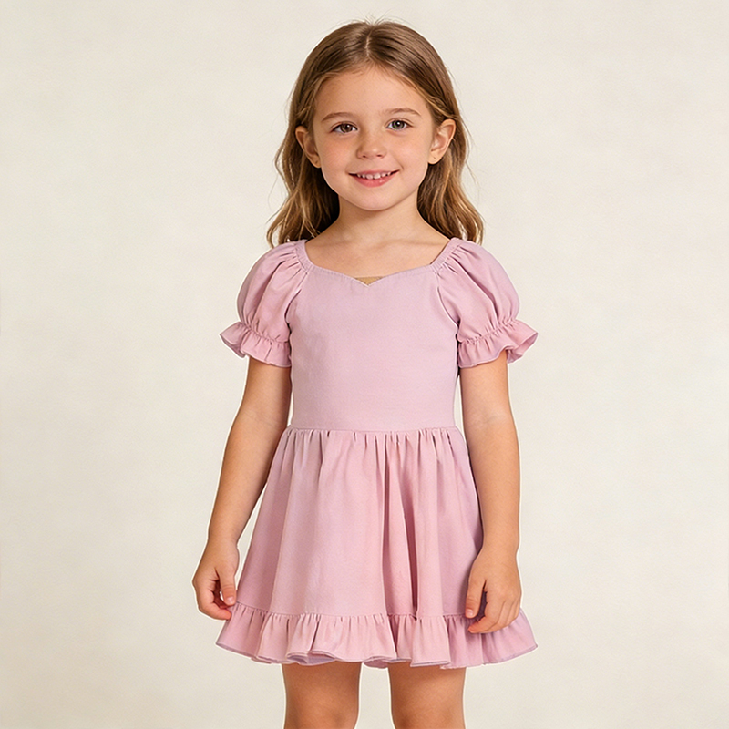 Kids Girl Sports Activewear Dress Set with Unique Design
