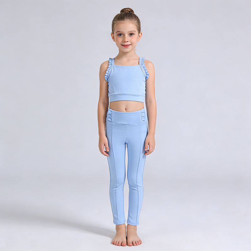 Girl Summer Active Wear Set Kids Athletic Sleeveless set