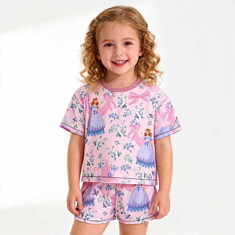 Kid's Tank Pajama Set Summer Shorts Pjs