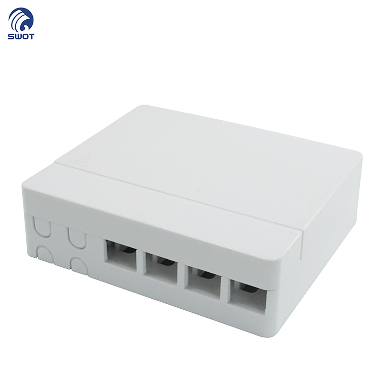 FTTH fiber optic 4 port faceplate box FTTH-104D