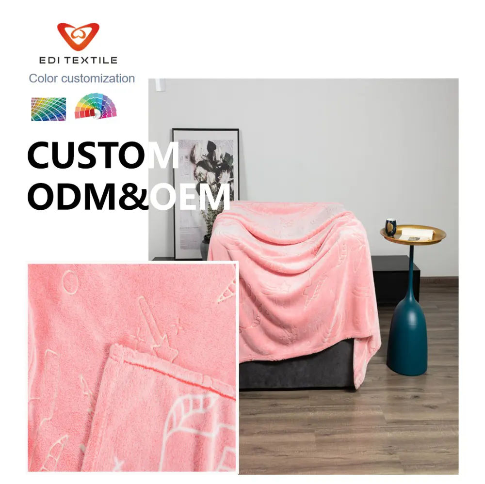 Star Castle Glow In The Dark Flannel Throw Blanket for Kids Bedroom Sofa Home Use
