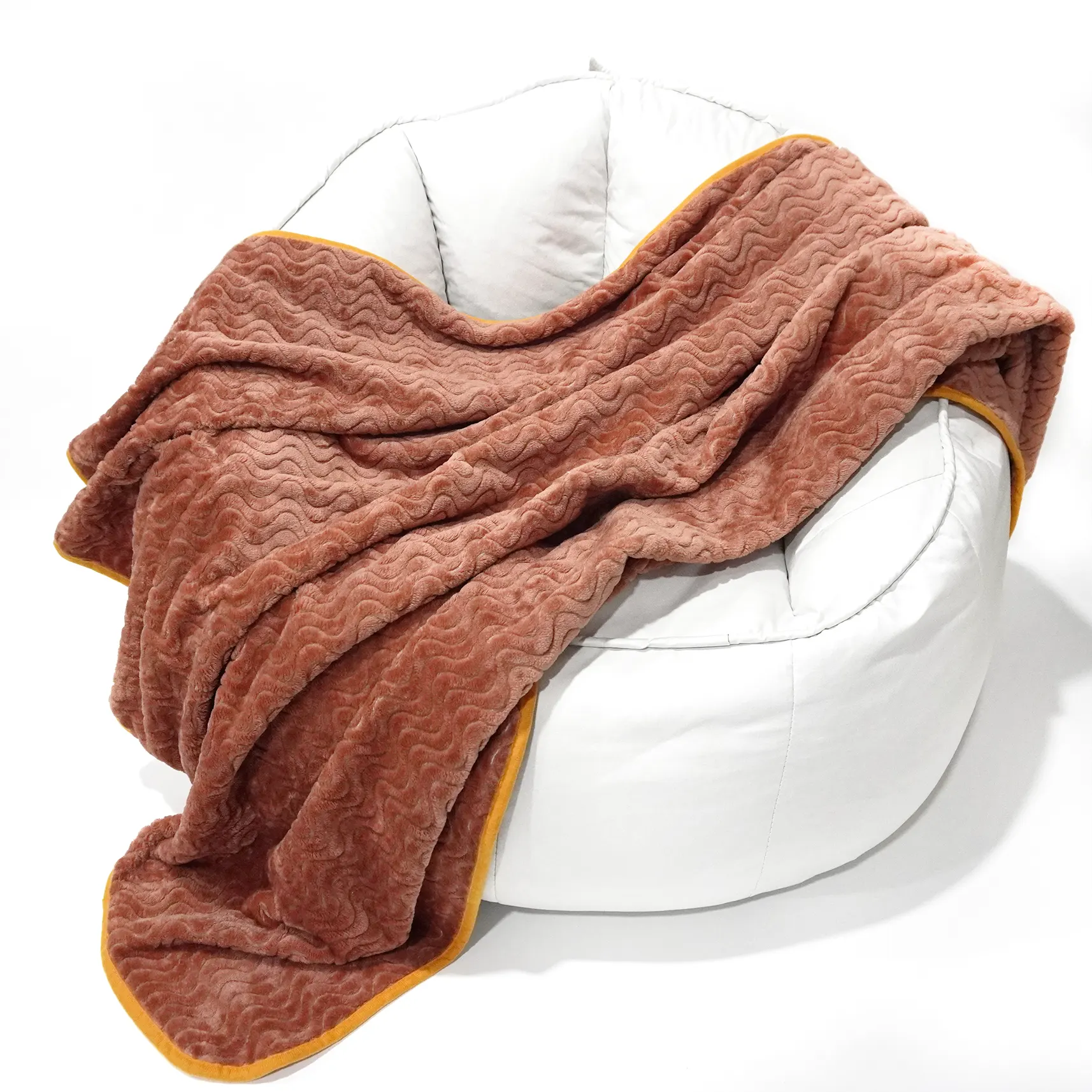 Waves Pattern Jacquard Flannel Blanket details