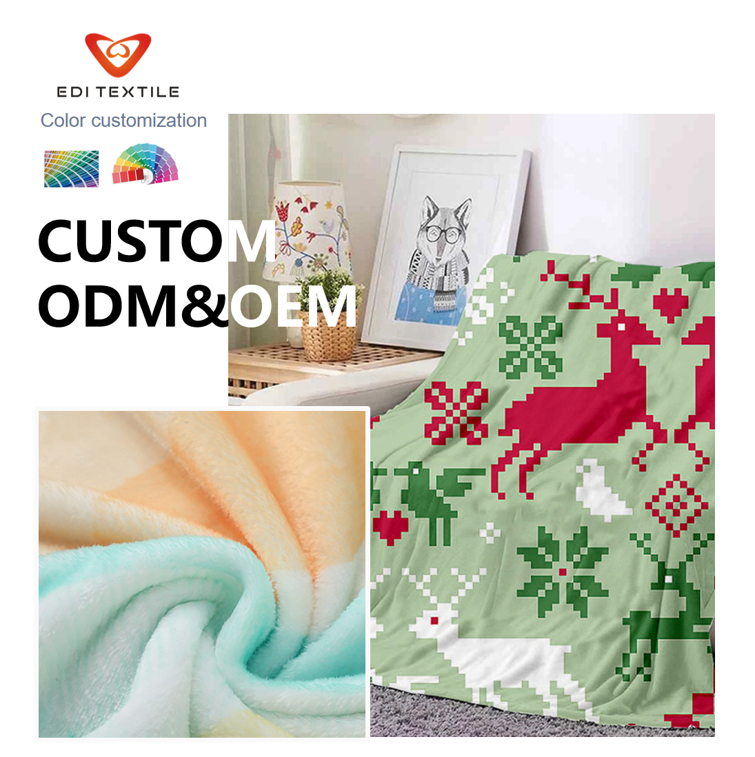factory direct supply vintage retro halloween printed flannel fleece throw blanket -6