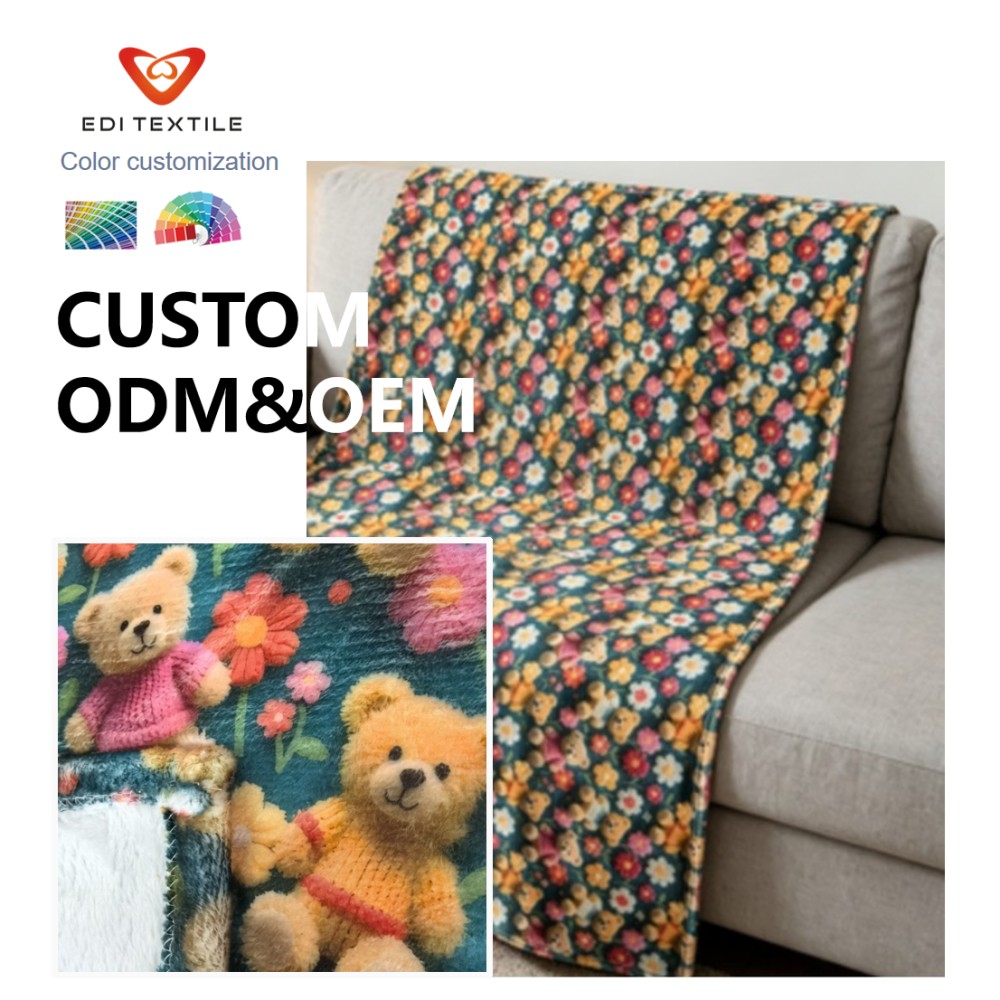 Wholesale custom print flannel blanket made of anti-pilling polyester flannel Multiple sizes & custom patterns available, suitable for home, travel & gift. Support OEM & ODM for importers, supermarkets and bulk distributors.