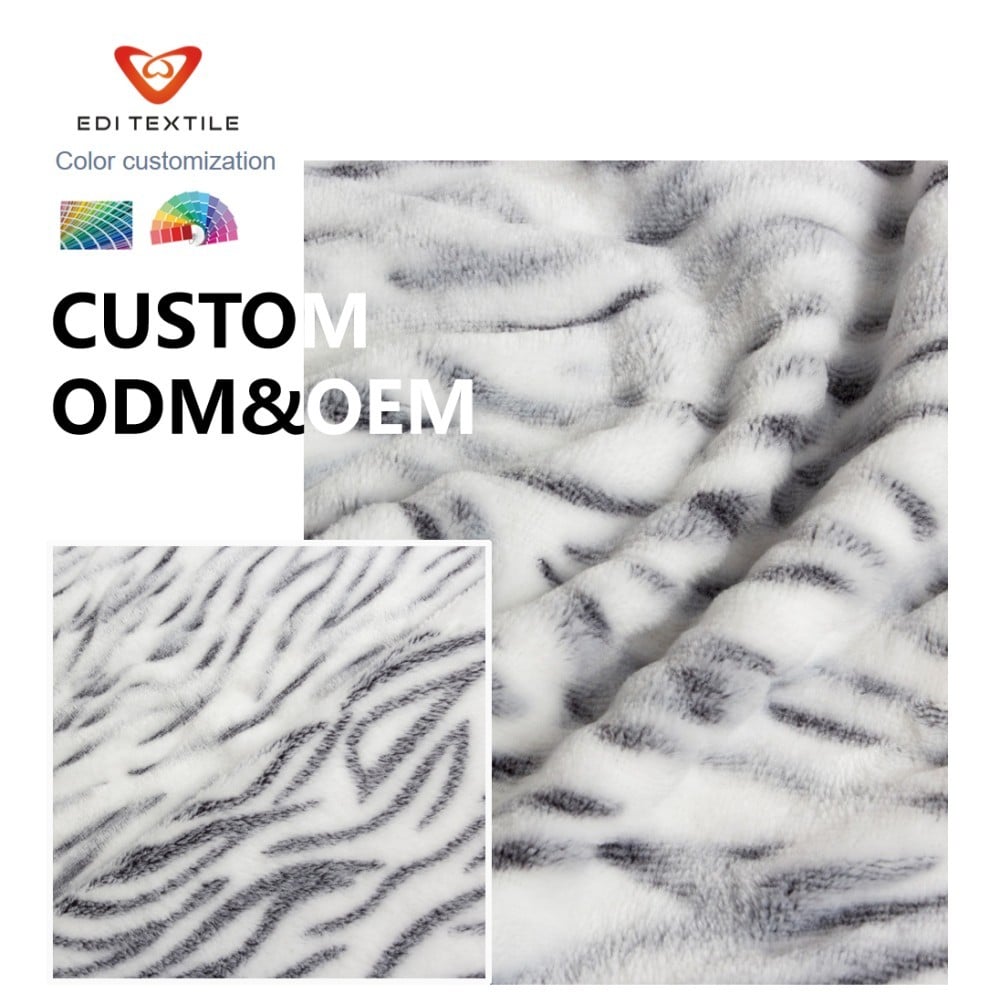 Zebra Print Flannel Throw Blanket Soft Warm Lightweight Flannel Blanket for Home Textile Wholesalers