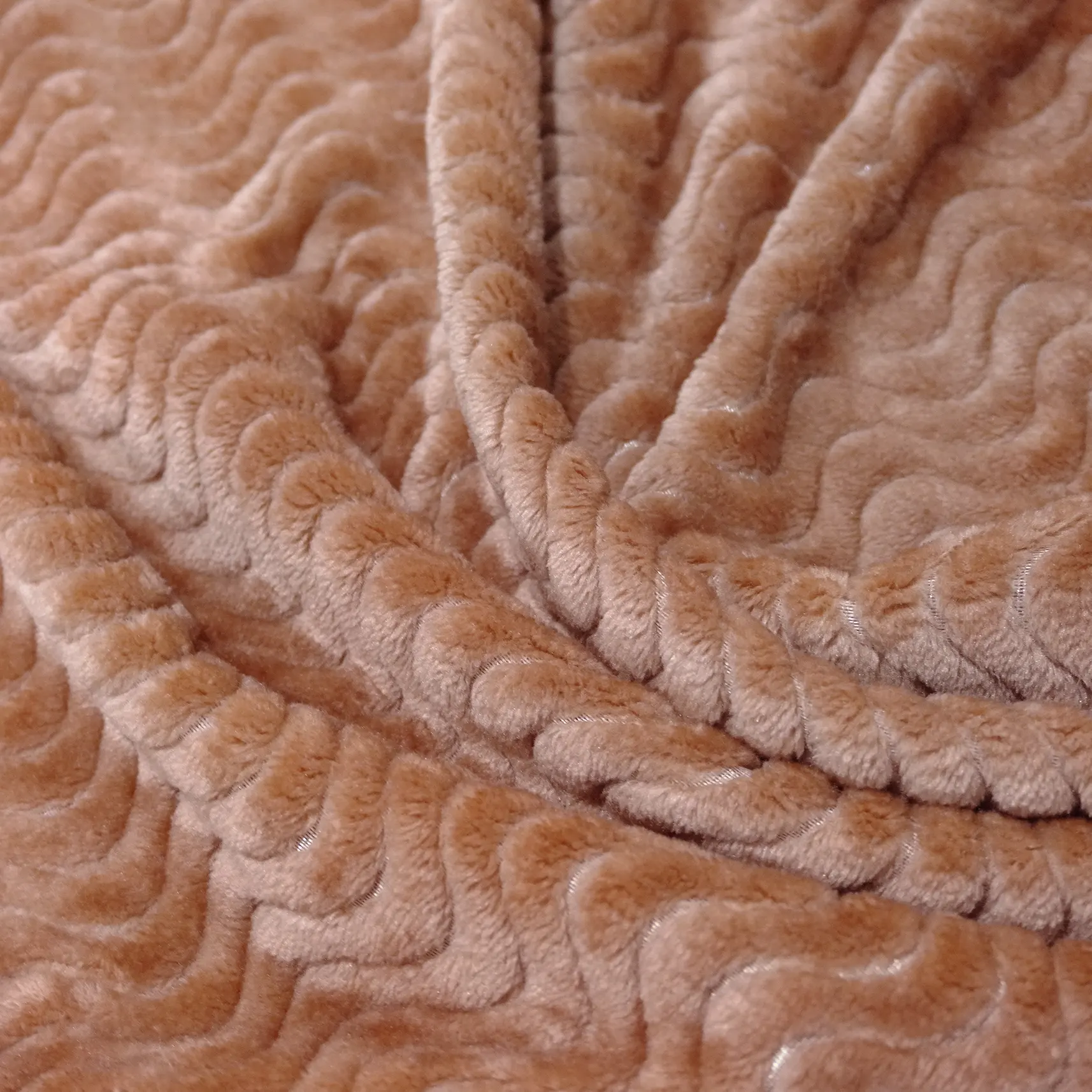 Waves Pattern Jacquard Flannel Blanket details