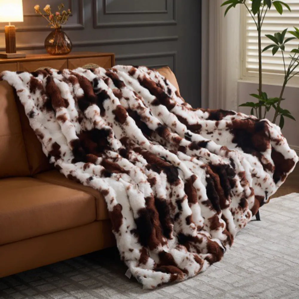 print rabbit fleece blanket