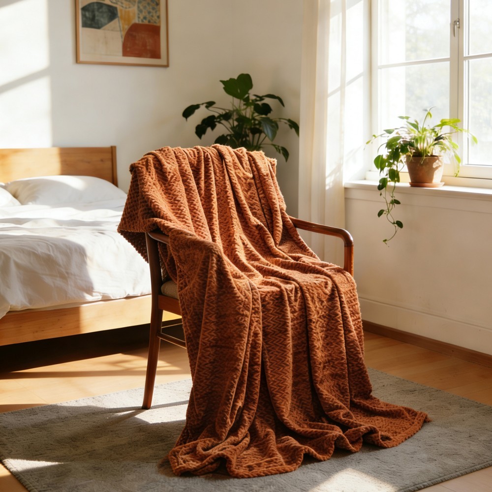 jacquard flannel blanket