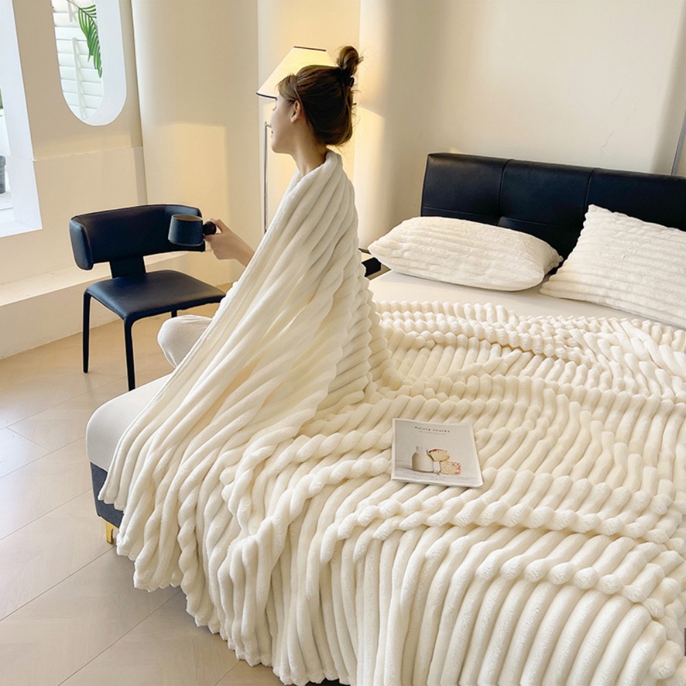 strip flannel blanket