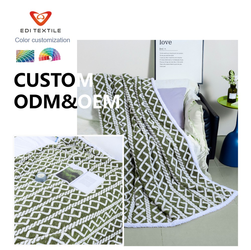 Jacquard Sherpa Blanket for Wholesalers, Chain Supermarkets and Global Home Textile Importers