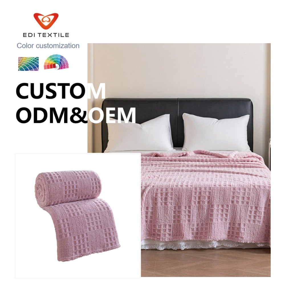 Polyester Sherpa Fleece Blanket Customizable Throw for Medium/Large Supermarkets, Corporate Gifting, Hospitality & Institutional Events