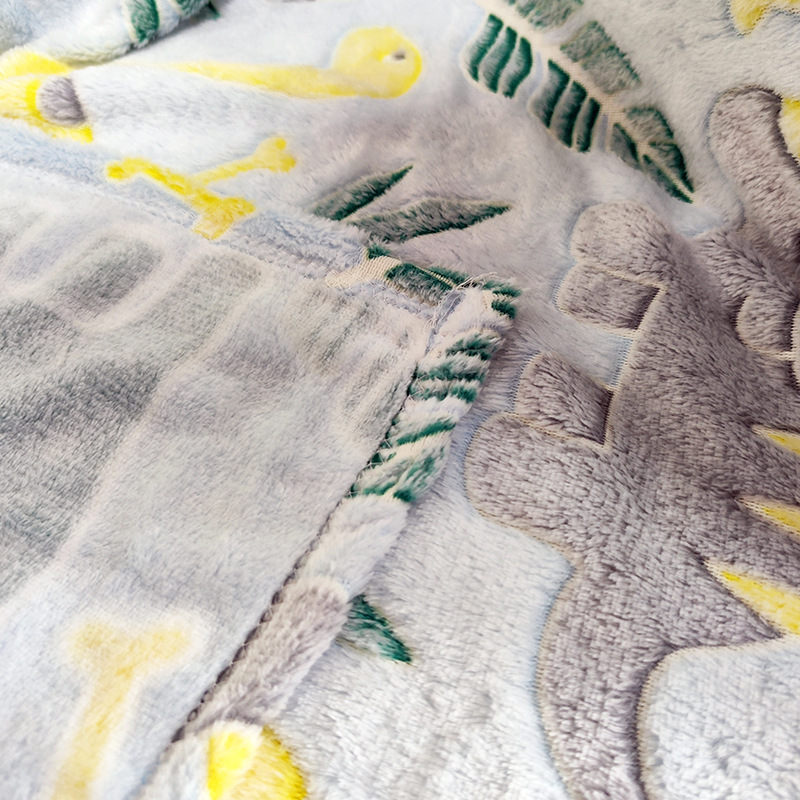 Selimut Flanel Bercahaya dalam Gelap Kustom ODM/OEM – Motif Dinosaurus, Warna Dapat Disesuaikan, Lembut & Nyaman untuk Pedagang Eceran, Importir, dan Superstore dalam Grosir Massal