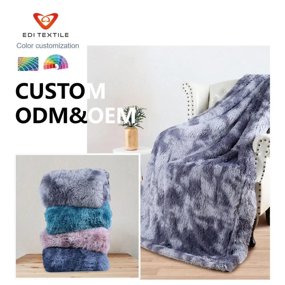 Custom OEM ODM Bulk Premium Home Textile PV Fleece Throw Blanket Decorative Blanket for Sofa Bedroom Modern Luxury Home Decor 