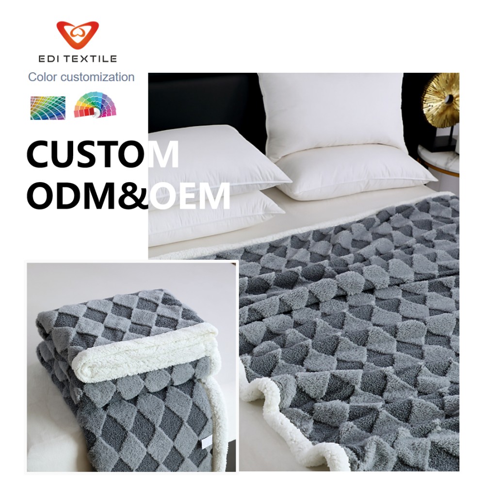 custom jacquard flannel blanket bulk supply for wholesalers chain supermarkets and global home textile importers-5