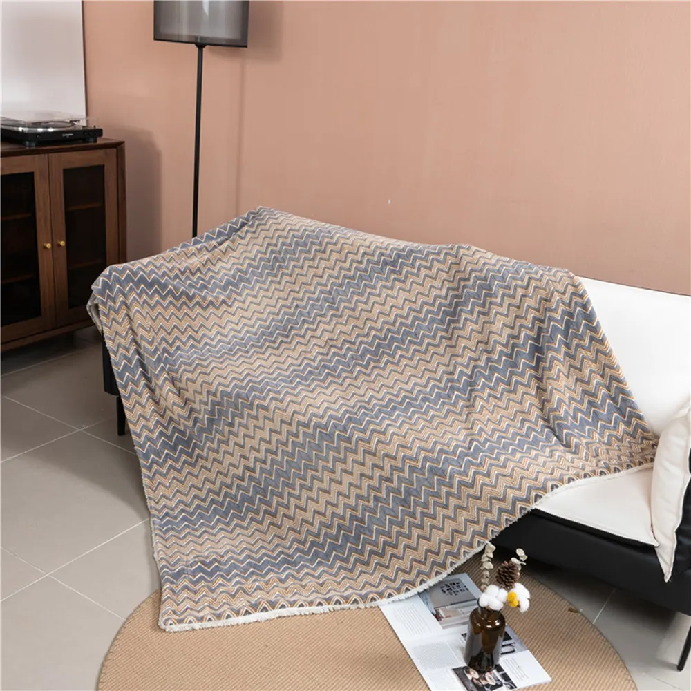 double layers flannel and sherpa blanket