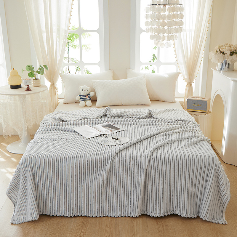 strip flannel blanket