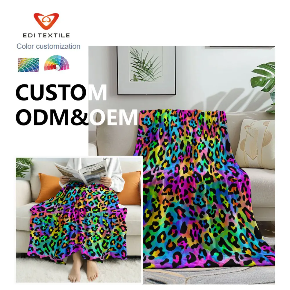 custom print flannel blanket for wholesalers chain supermarkets and global home textile importers-4