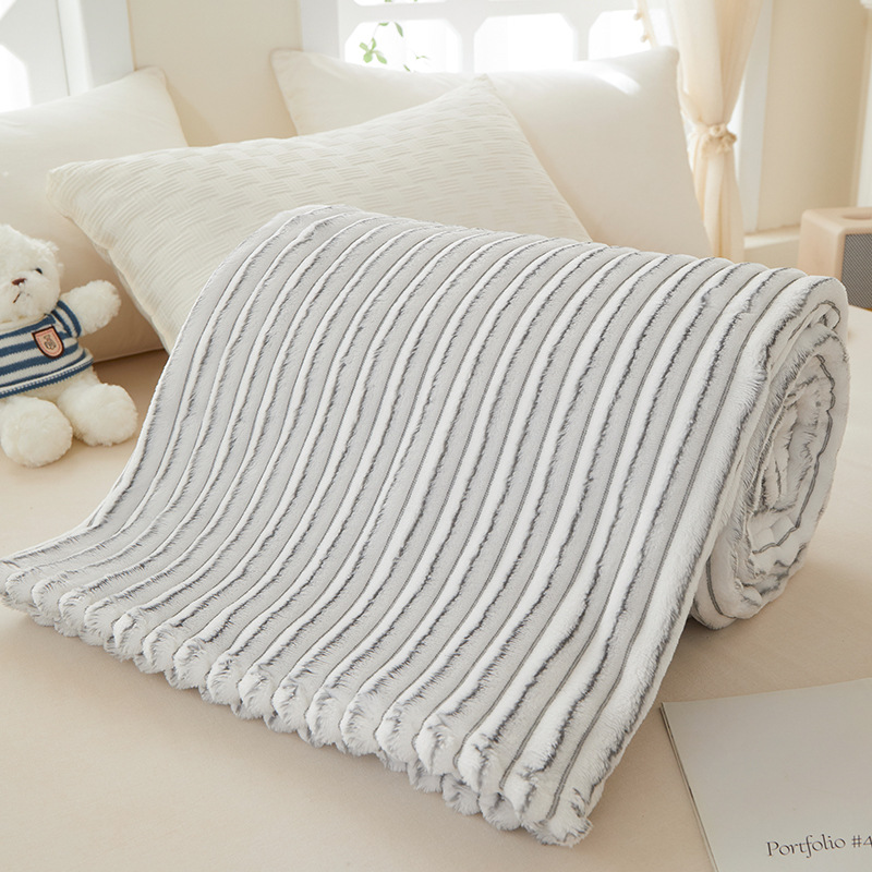 strip flannel blanket