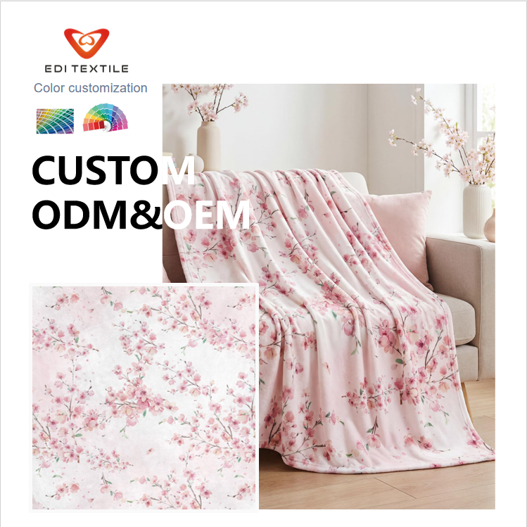 wholesale cationic dyed fleece anti pilling thick warm throw blanket custom oem odm for supermarket wholesaler-3