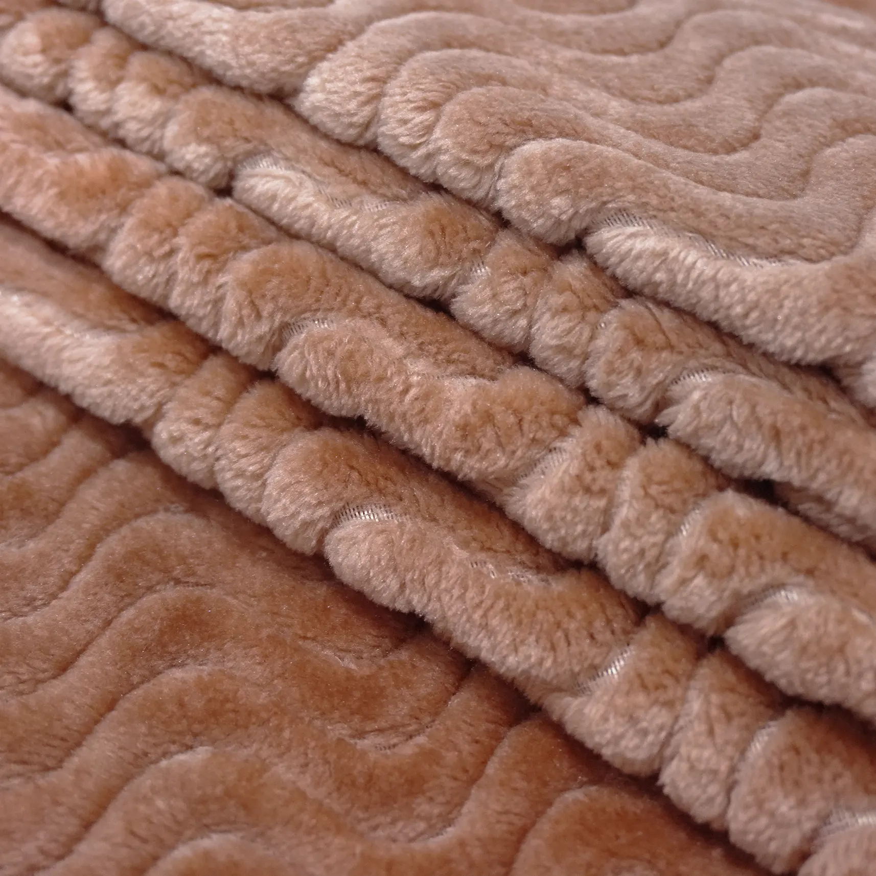 Waves Pattern Jacquard Flannel Blanket supplier