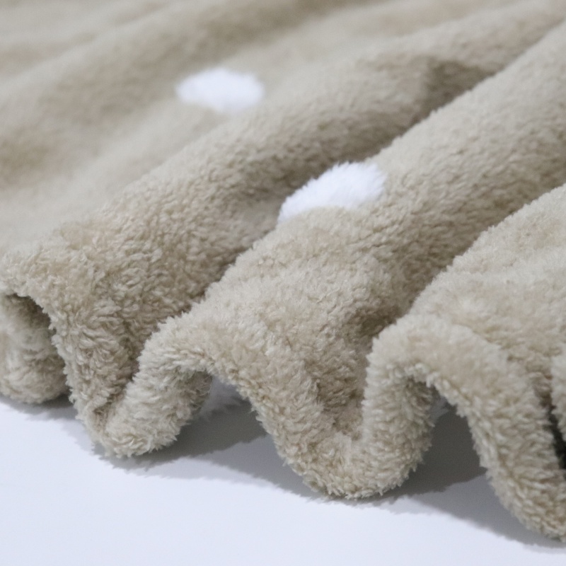 Christmas Elements Cationic With Camel Background Sherpa Blanket supplier