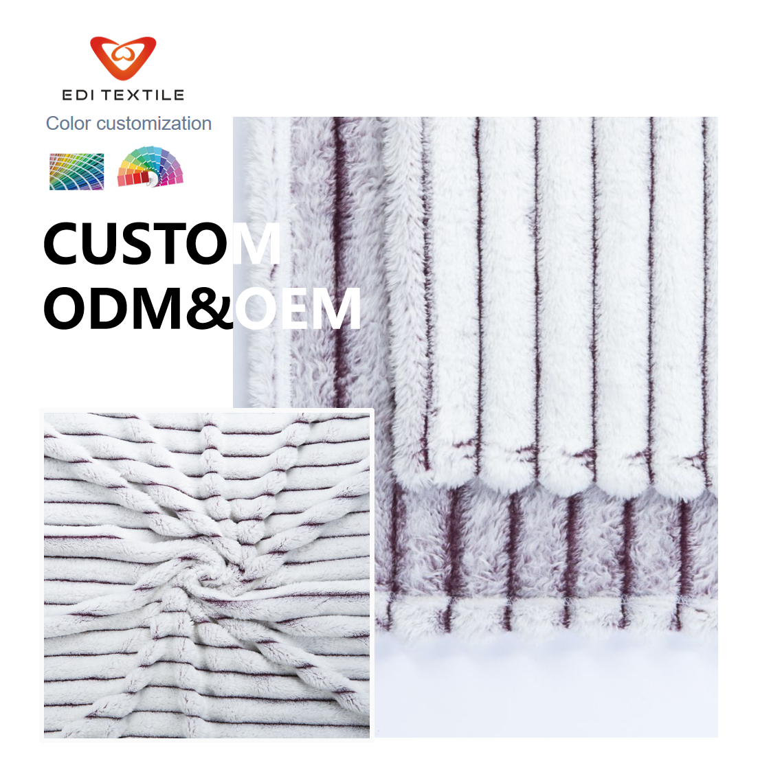 factory direct supply charcoal grey 3d tufted geometric diamond double layer flannel sherpa throw blanket for wholesaler-4