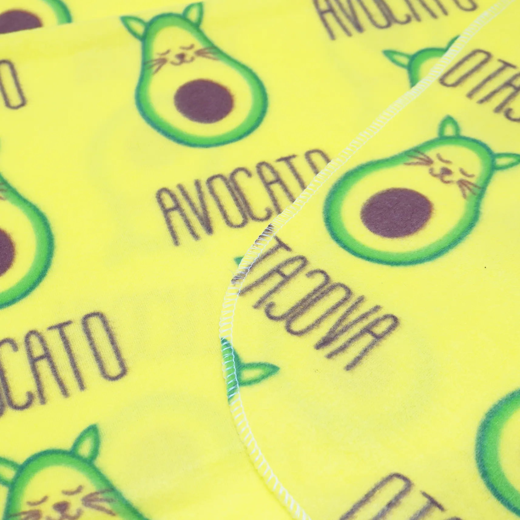 Cartoon Avocado Printing Polar Fleece Blanket details