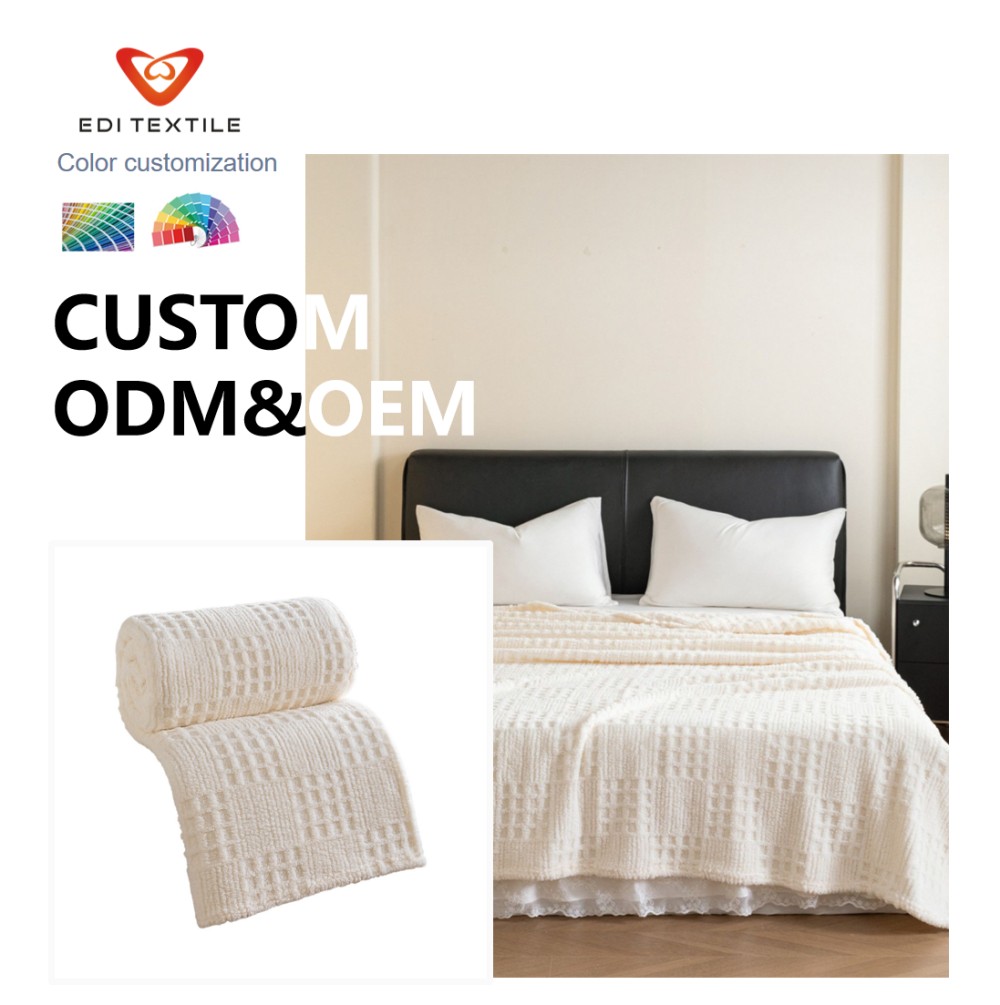factory direct wholesale chevron jacquard textured lightweight 2 in 1 foldable flannel travel blanket anti pilling thick warm compact airplane throw blanket for business trip office nap camping road trip-5