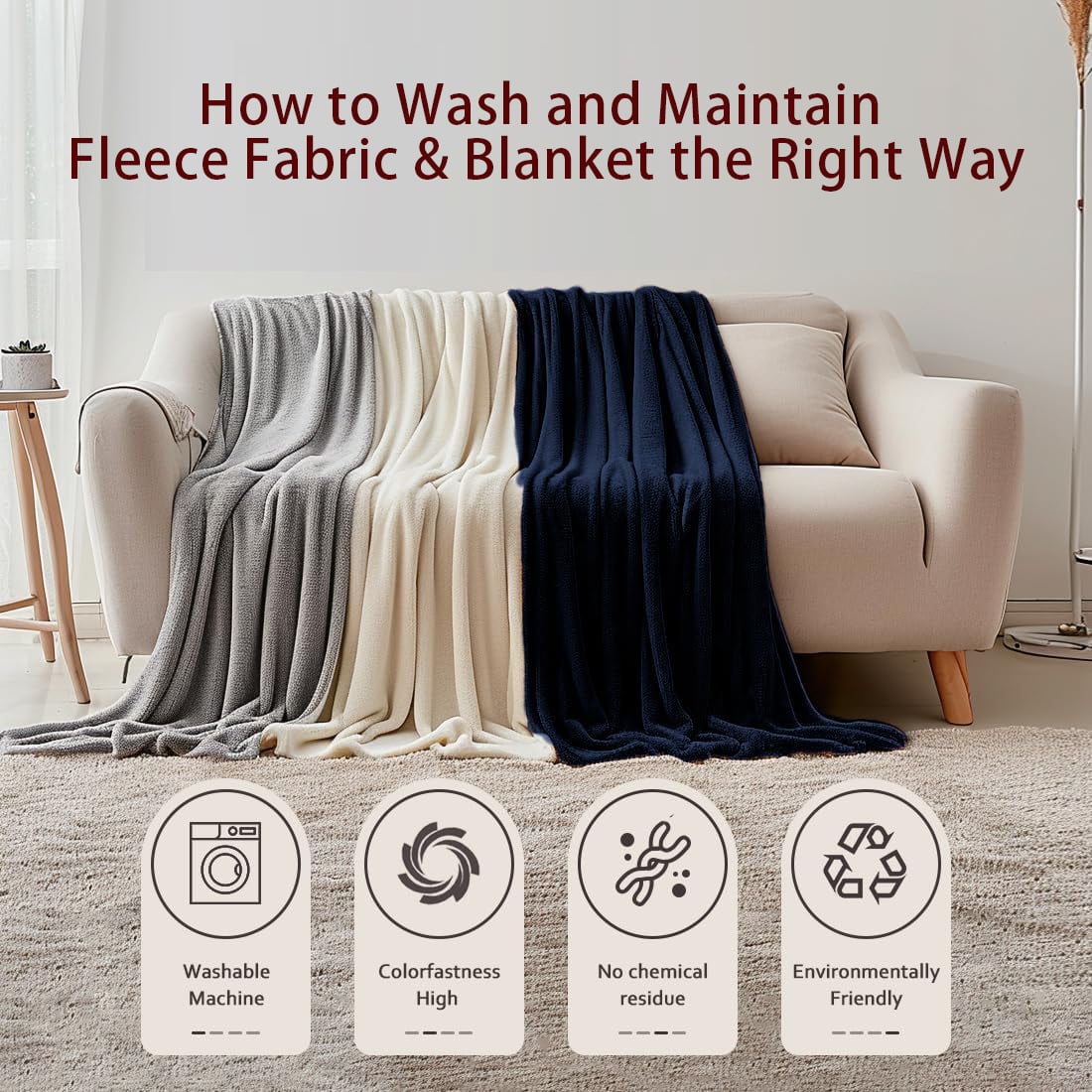 How to Wash and Maintain  Fleece Fabric & Blanket the Right Way