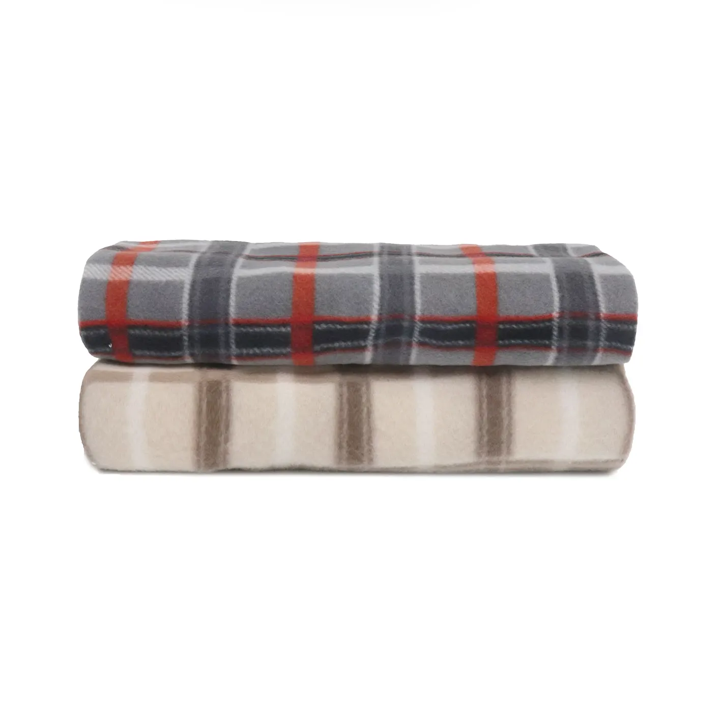 Different Color Stripes Print Polar Fleece Fabric