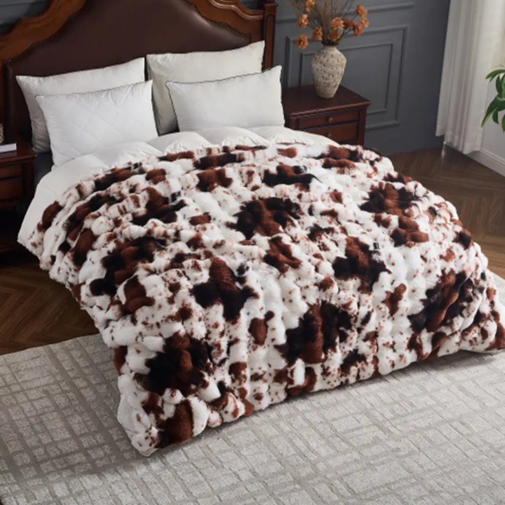 print rabbit fleece blanket
