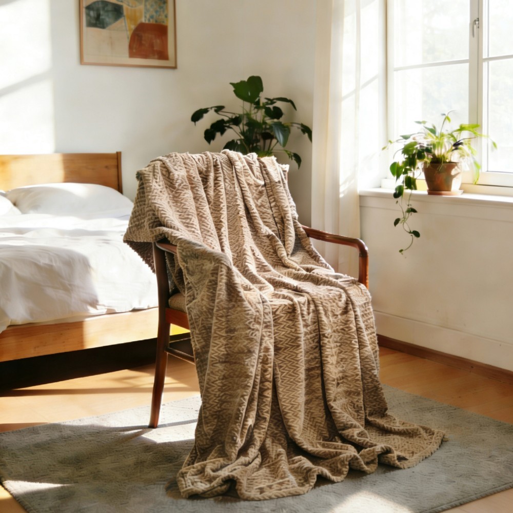 jacquard flannel blanket