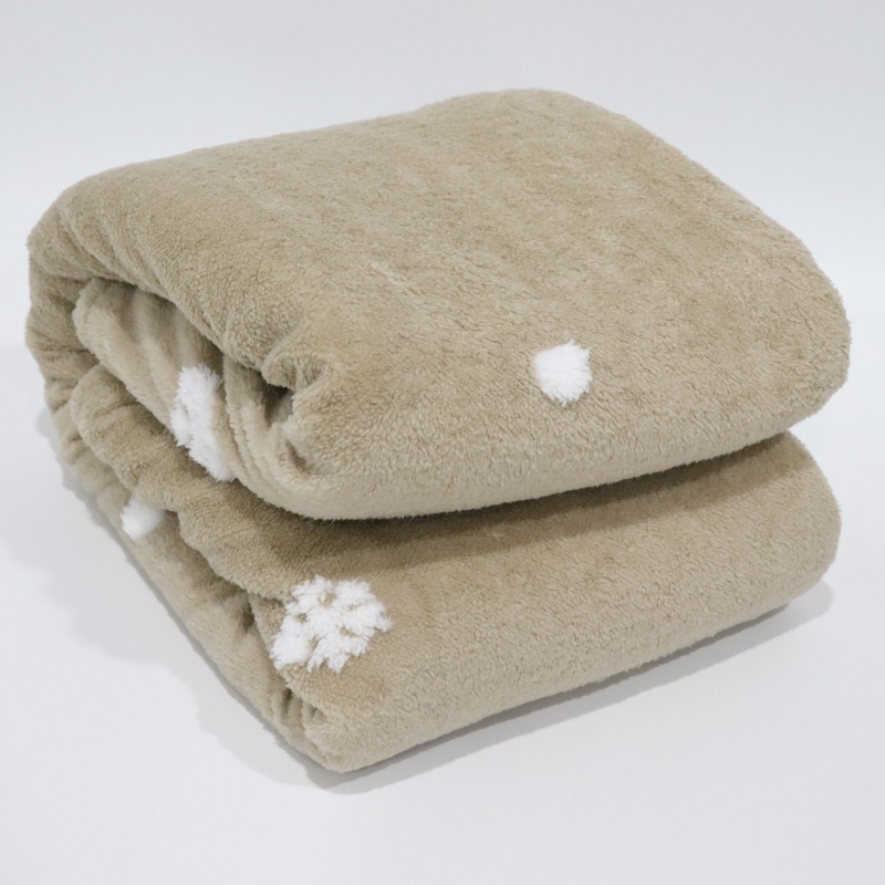Christmas Elements Cationic With Camel Background Sherpa Blanket supplier
