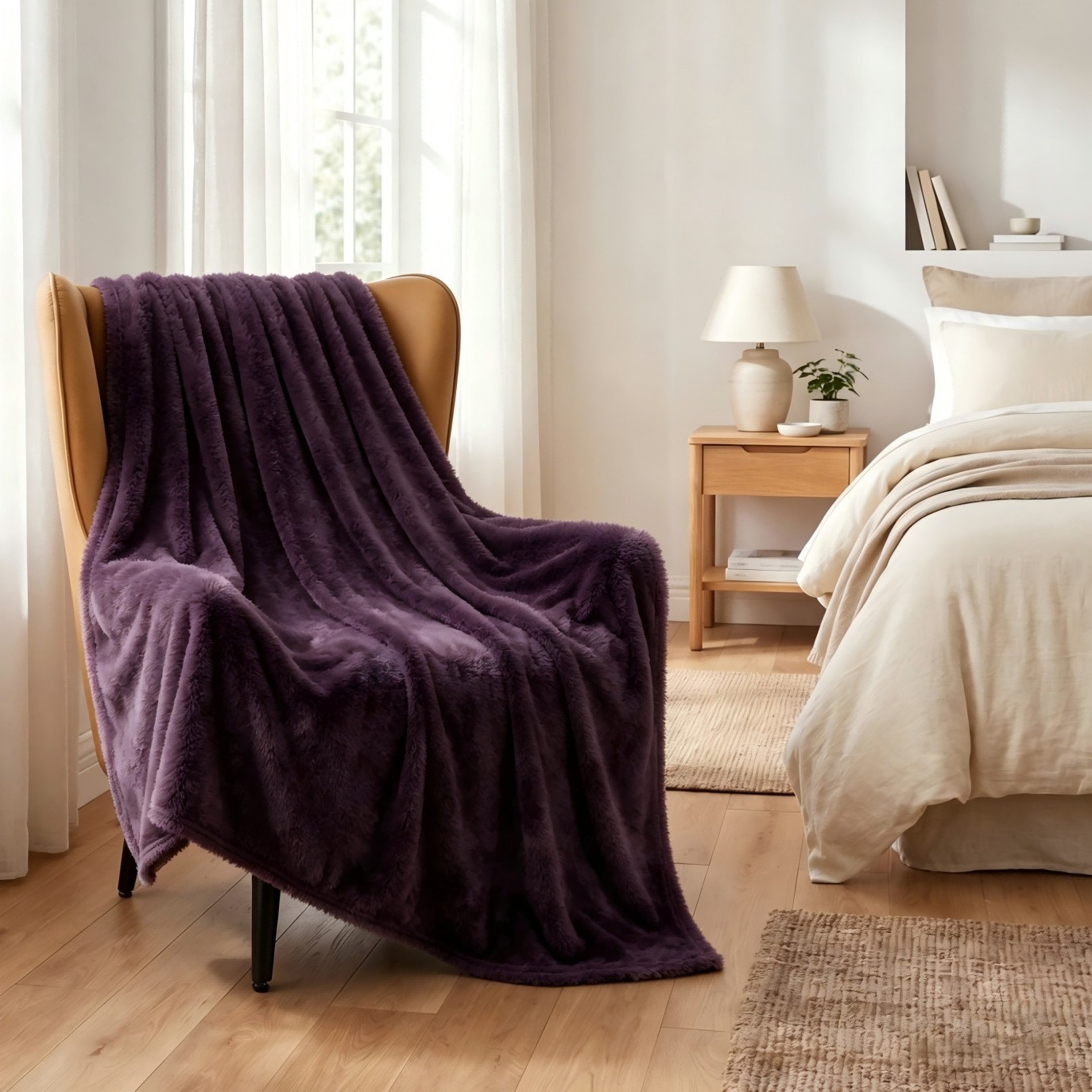 dyed flannel blanket