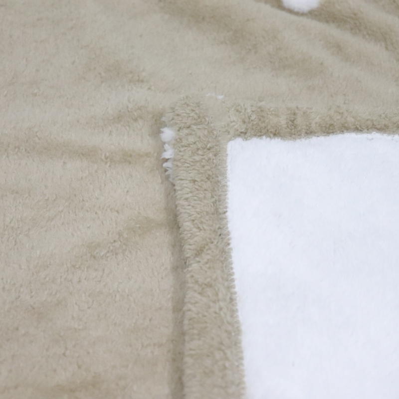 Christmas Elements Cationic With Camel Background Sherpa Blanket details