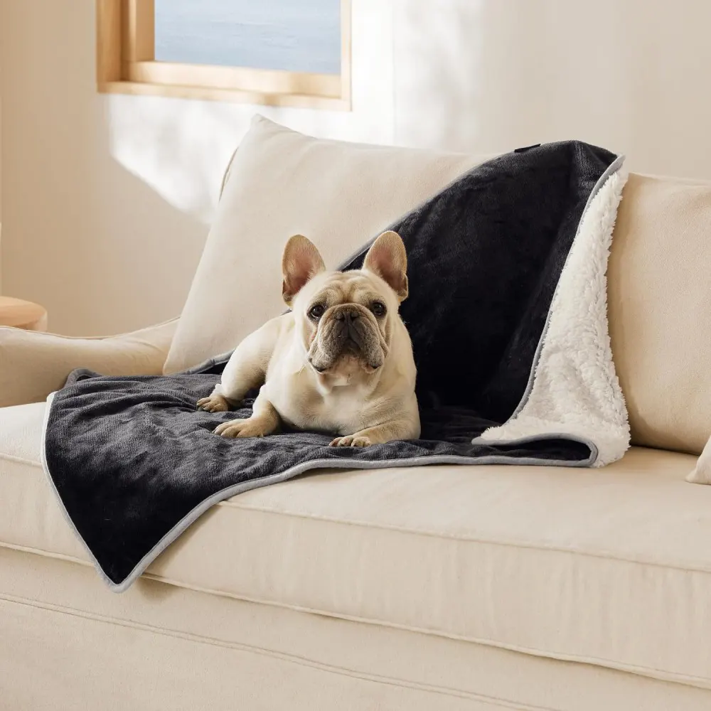 double layer flannel blanket and sherpa blanket