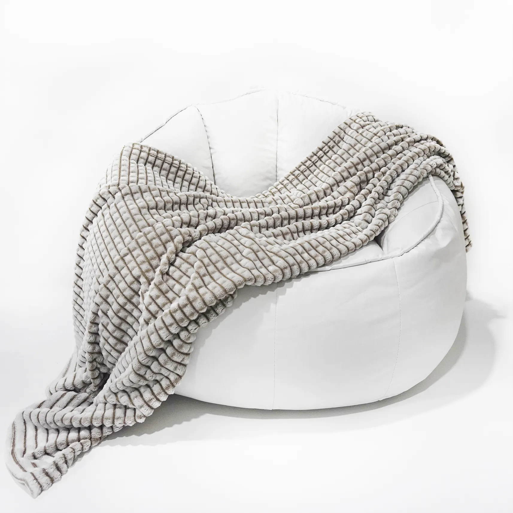 christmas beige foiling double layer blanket-1