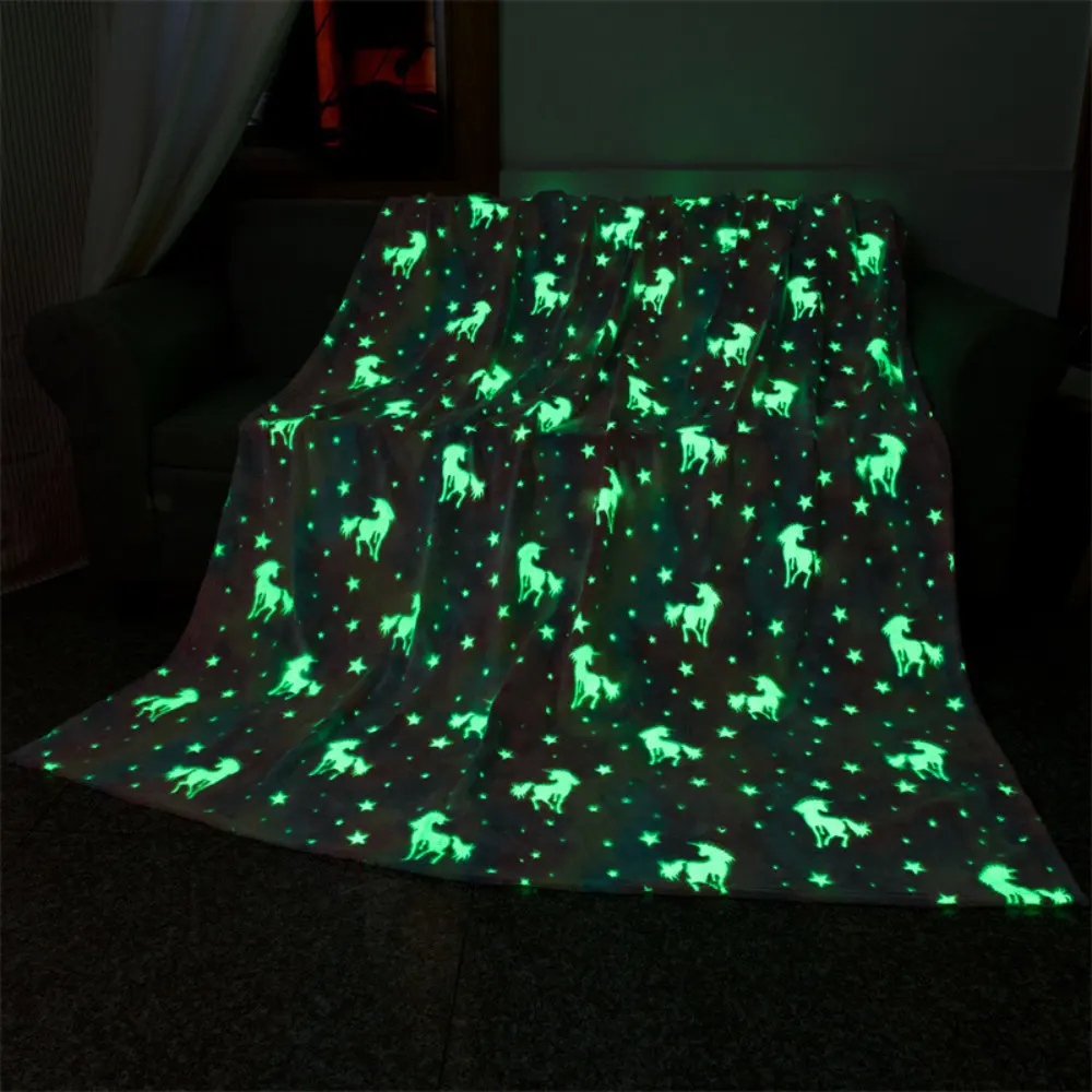 glow in the dark flannel blanket