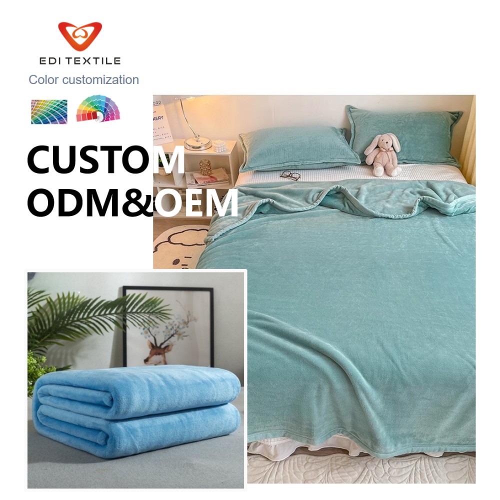 wholesale cationic dyed fleece anti pilling thick warm throw blanket custom oem odm for supermarket wholesaler-6