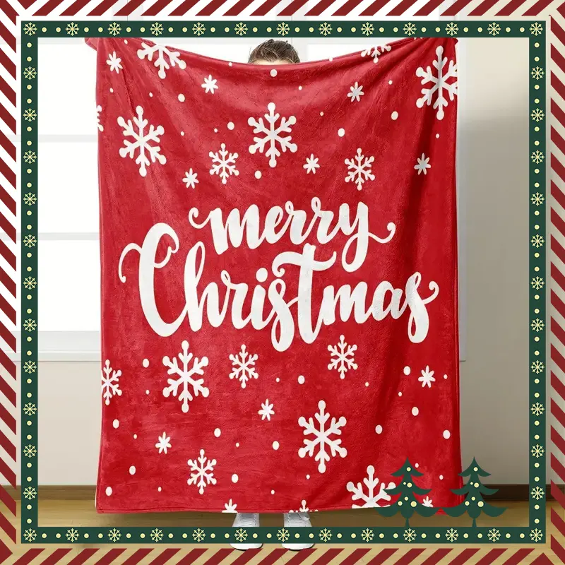 Christmas print flannel blanket.webp