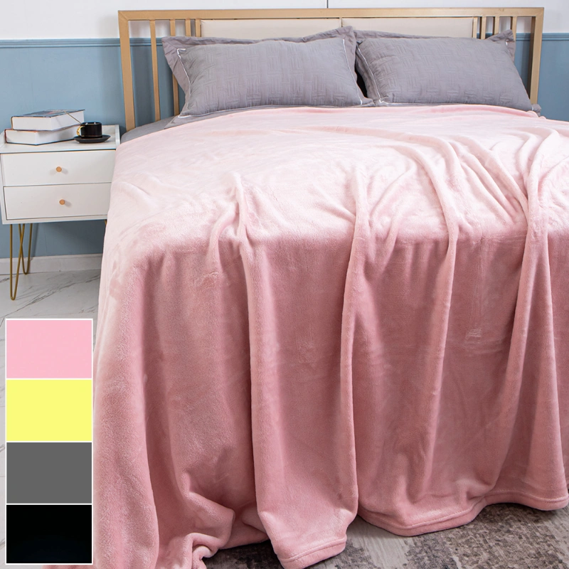 new popular luxury sherpa faux fur duvet winter thick solid color blanket double layer high quality jacquard designer fleece-2