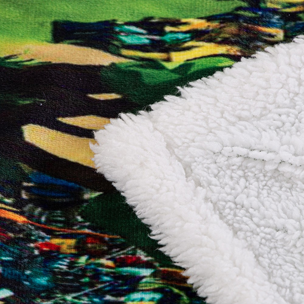 double layer flannel and sherpa blanket