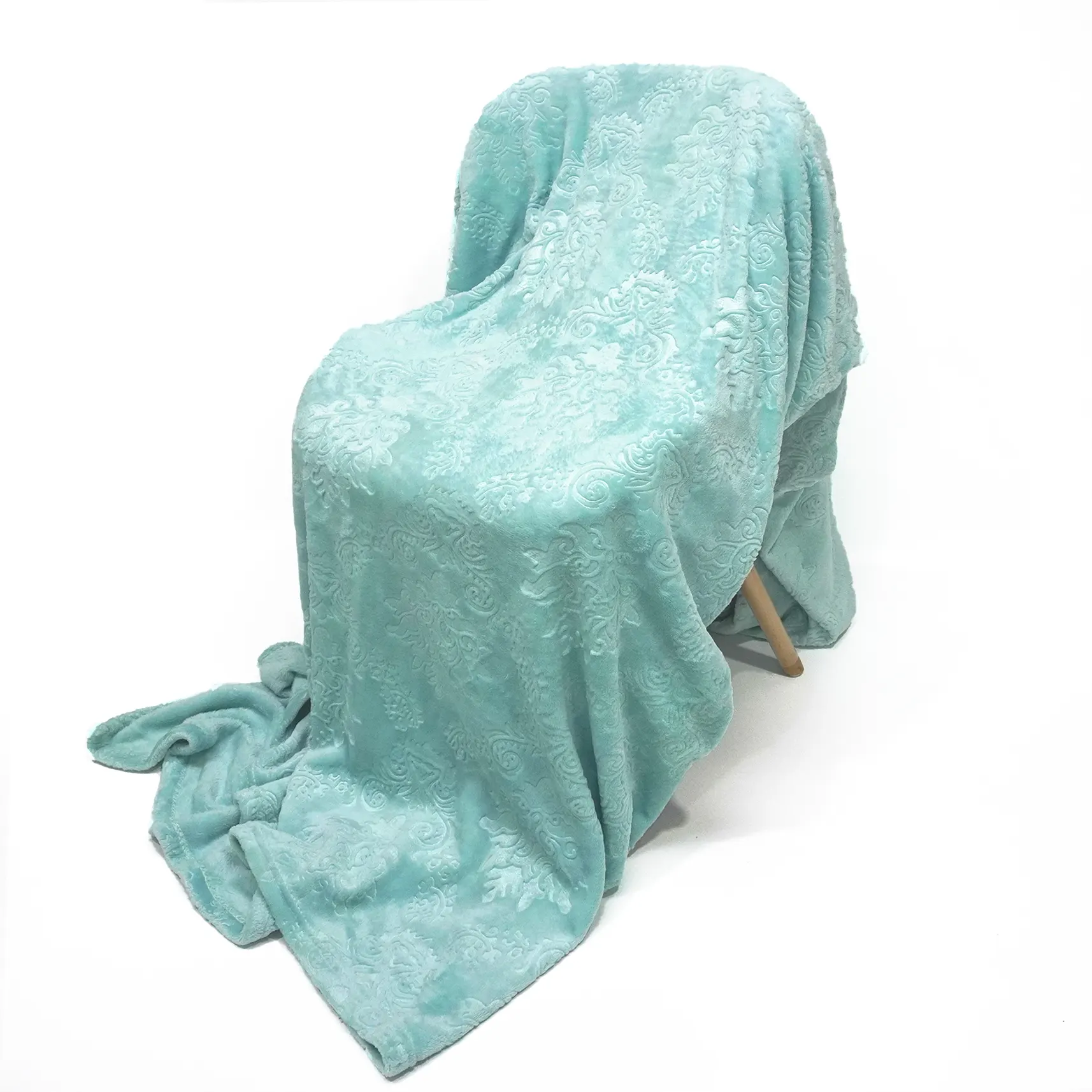 Flower and Leaves Pattern Embossing Flannel Blanket details