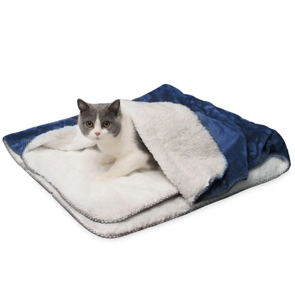 Factory Direct Supply Double Layer Soft Plush  Flannel Sherpa Pet Blanket 4-Color Collection pet-friendly anti-pilling fabric for Chain Supermarkets, Global Pet Product Importers and Wholesale Distributors