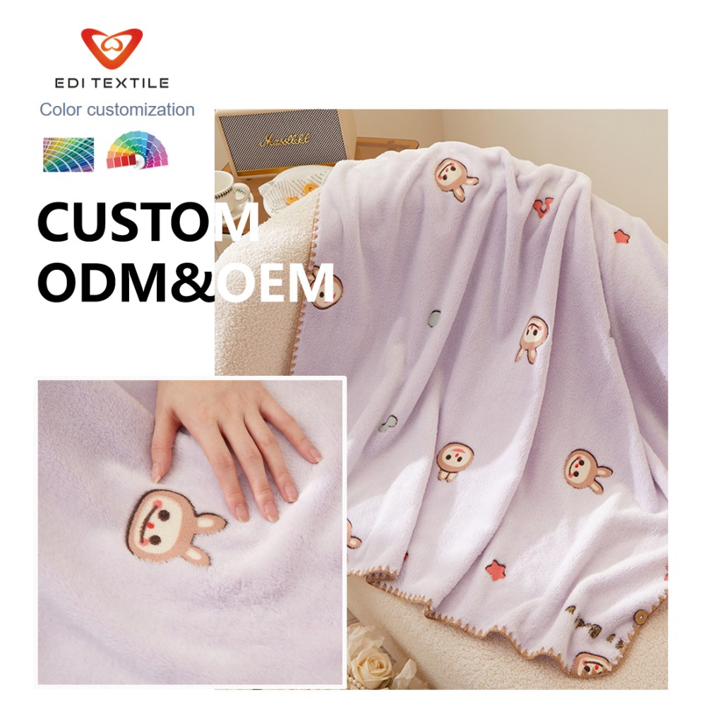 factory direct wholesale jacquard sherpa fleece throw blanket premium anti pilling thick warm plush blanket for chain supermarket home textile-6