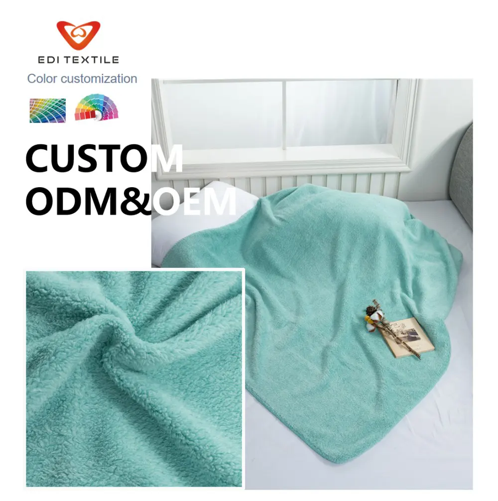 Custome color Dyed Flannel Blanket for Wholesaler and Chain Supermarkets