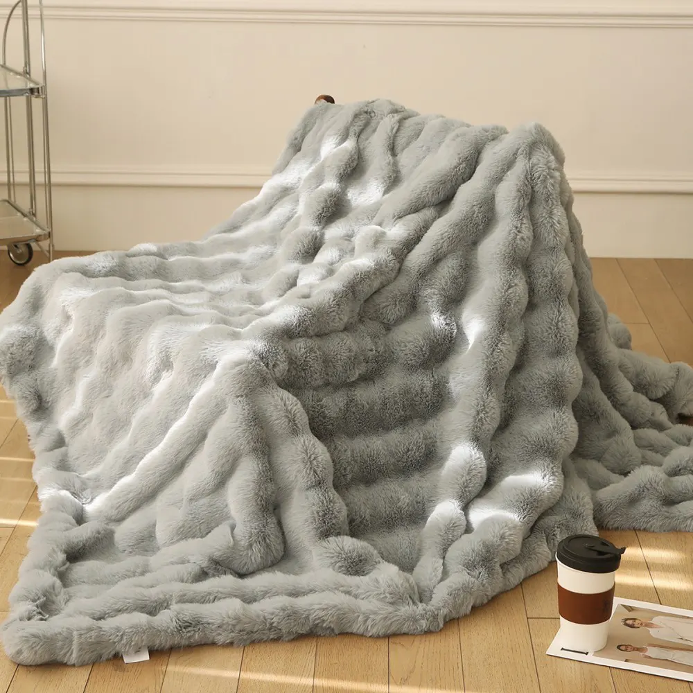 bubble rabbit flu flannel blanket