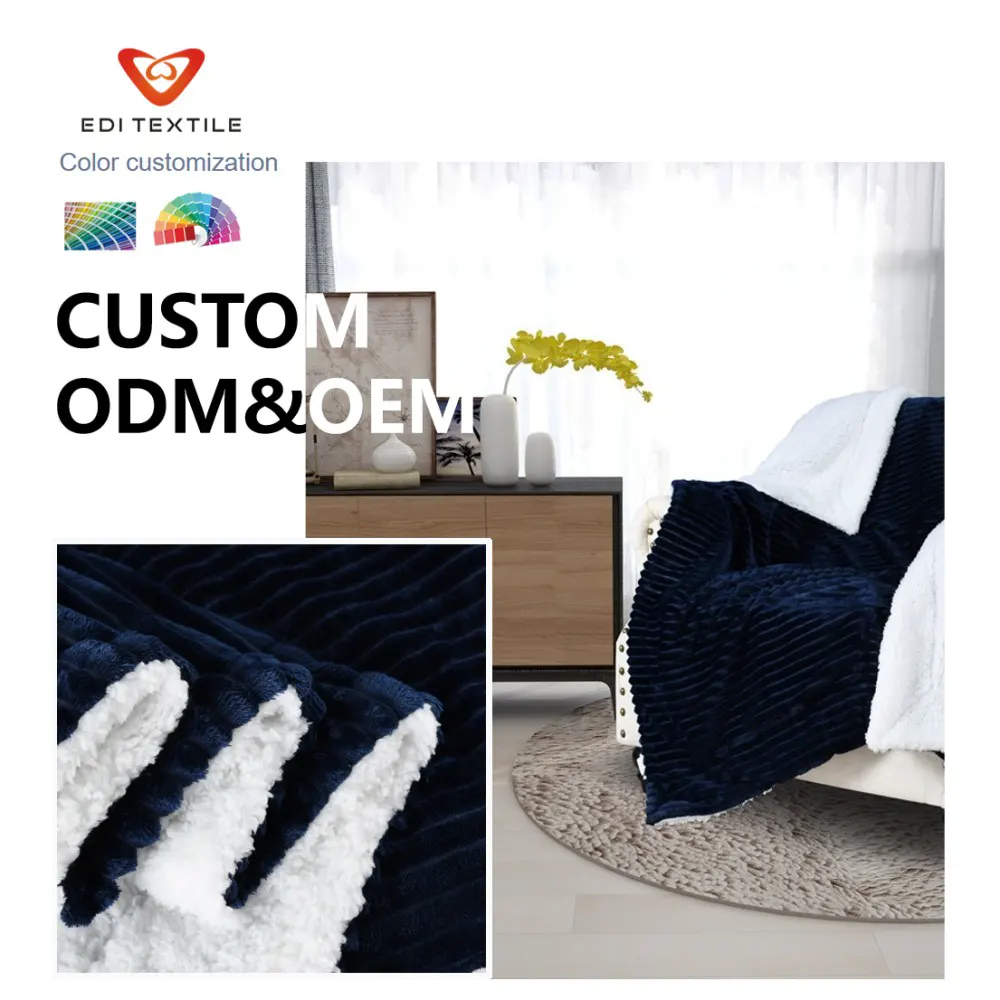 jacquard sherpa fleece blanket for home textile wholesalers chain supermarkets  global importers-7