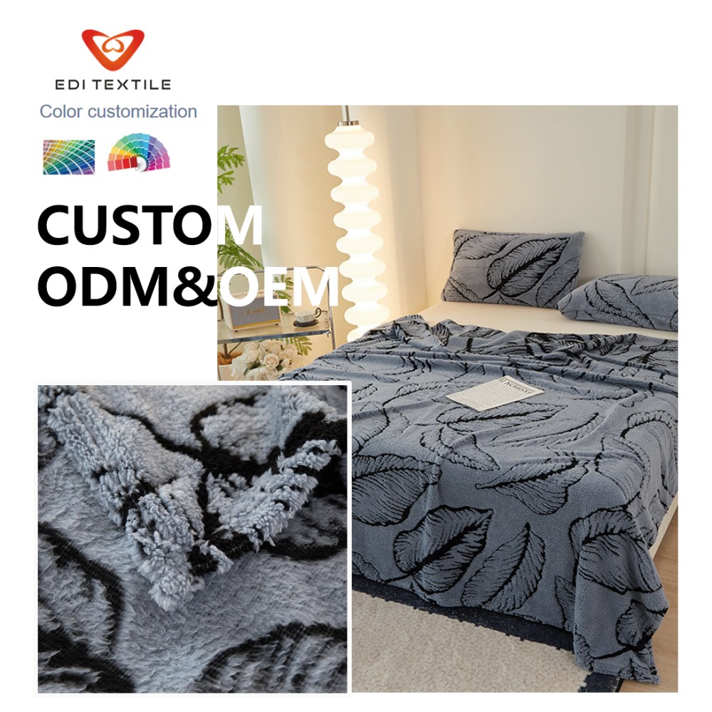 floral brunout double layer reversible sherpa fleece throw blanket ultra thick cloud soft warm cozy blanket for couch sofa bed-7